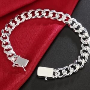 925 Silver Bracelet Brand New 10mm Wide 8inches Long